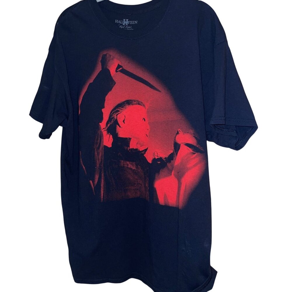 Rock Rebel Mens Tee Shirt Size XL Black Halloween Michael Myers 1981 Punk Goth